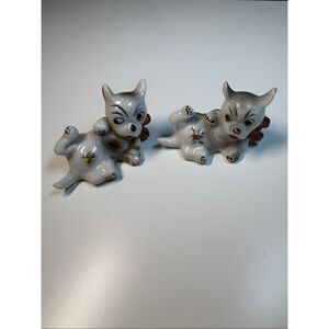 Vintage Japan Dog Figurines Set Occupied Japan Ceramic Dogs